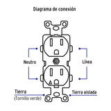 Contacto Dúplex, Tierra Aislada, 15 a, Línea Standard