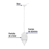 Arbotante Tipo Farol Tradicional Colgante para Exterior, Blanco