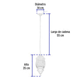 Arbotante Tipo Farol Tradicional Colgante para Exterior, Blanco