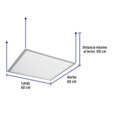 Panel LED 45 W 6500K, 60X60 cm, Empotrable/Colgante, Volteck