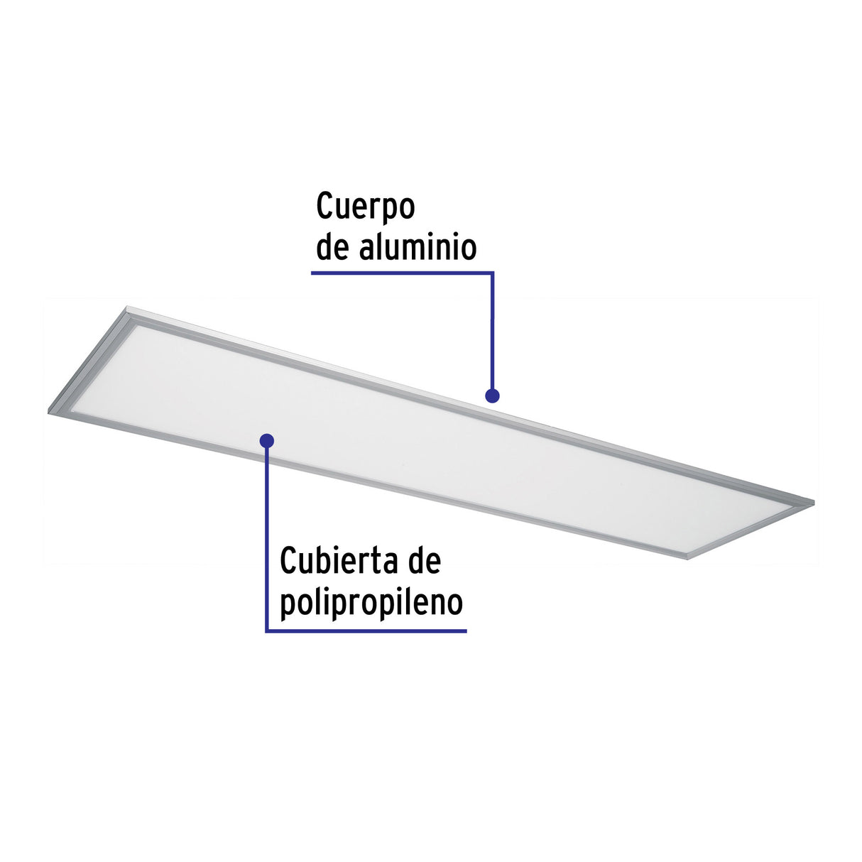 Panel LED 45 W 6500K, 30X120 cm, Empotrable/Colgante, Volteck