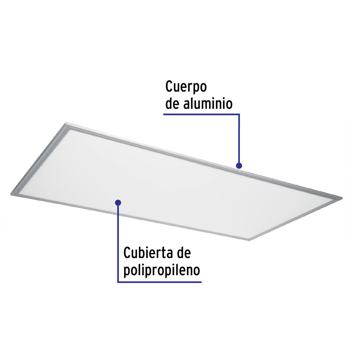 Panel LED 65 W 6500K, 60X120 cm, Empotrable/Colgante, Volteck