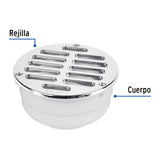 Coladera 5' Universal, ABS, Rejilla Cromada 3 Tornillos, Foset