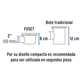Coladera 5' Salida Lateral, ABS, Rejilla Cromada 3 Tornillos