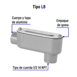 Condulet 1/2' Conexión Tipo lb, Volteck