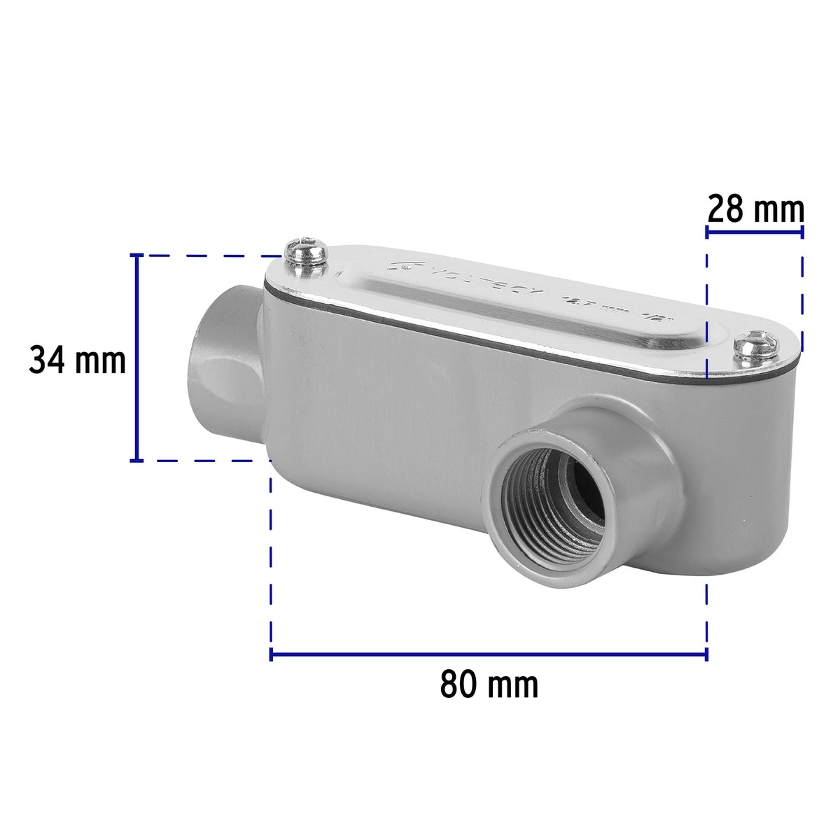 Condulet 1/2' Conexión Tipo Ll, Volteck