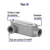 Condulet 1/2' Conexión Tipo Lr, Volteck