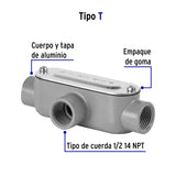 Condulet 1/2' Conexión Tipo T, Volteck