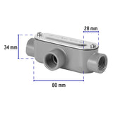 Condulet 1/2' Conexión Tipo T, Volteck