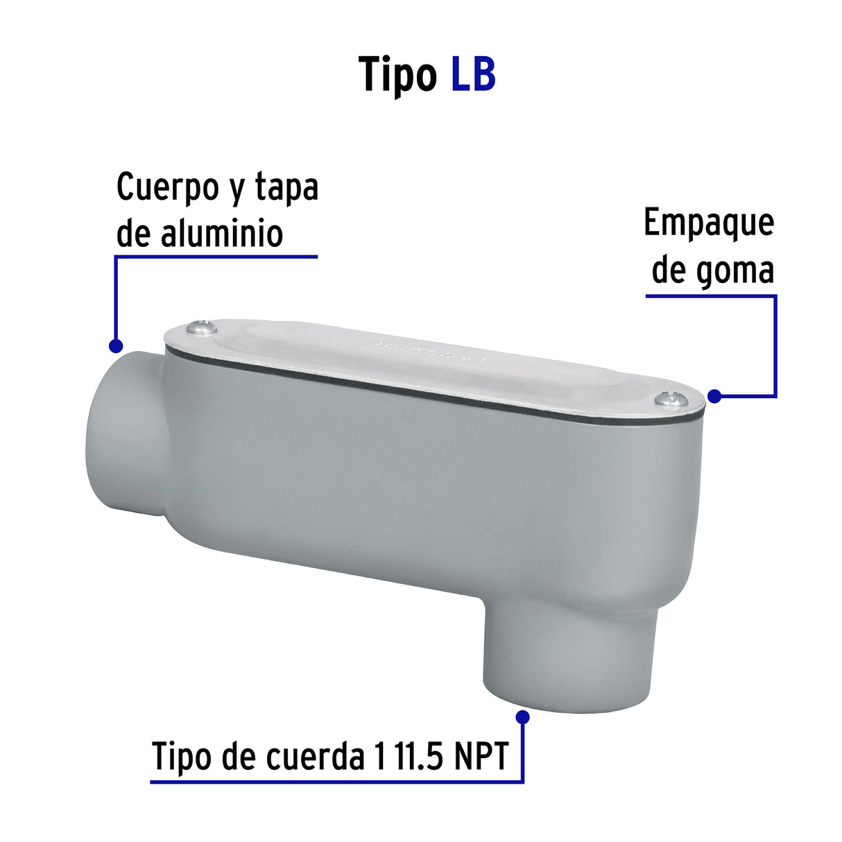 Condulet 1' Conexión Tipo lb, Volteck