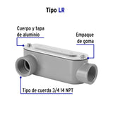 Condulet 3/4' Conexión Tipo Lr, Volteck