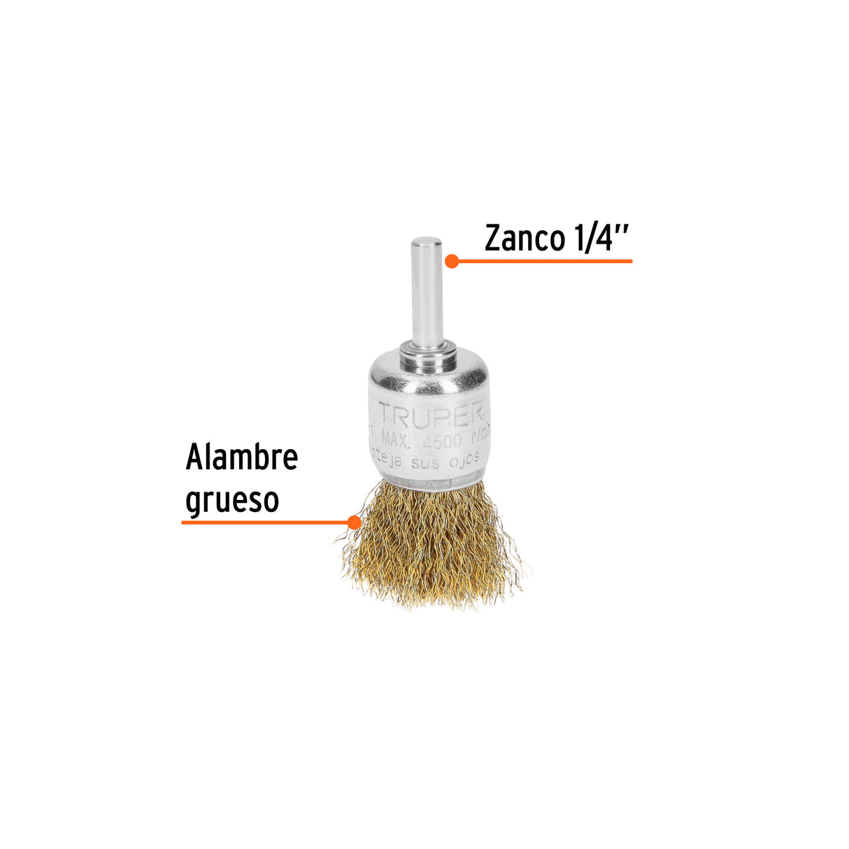 Carda de Copa 1' Alambre Grueso para Taladro, Truper