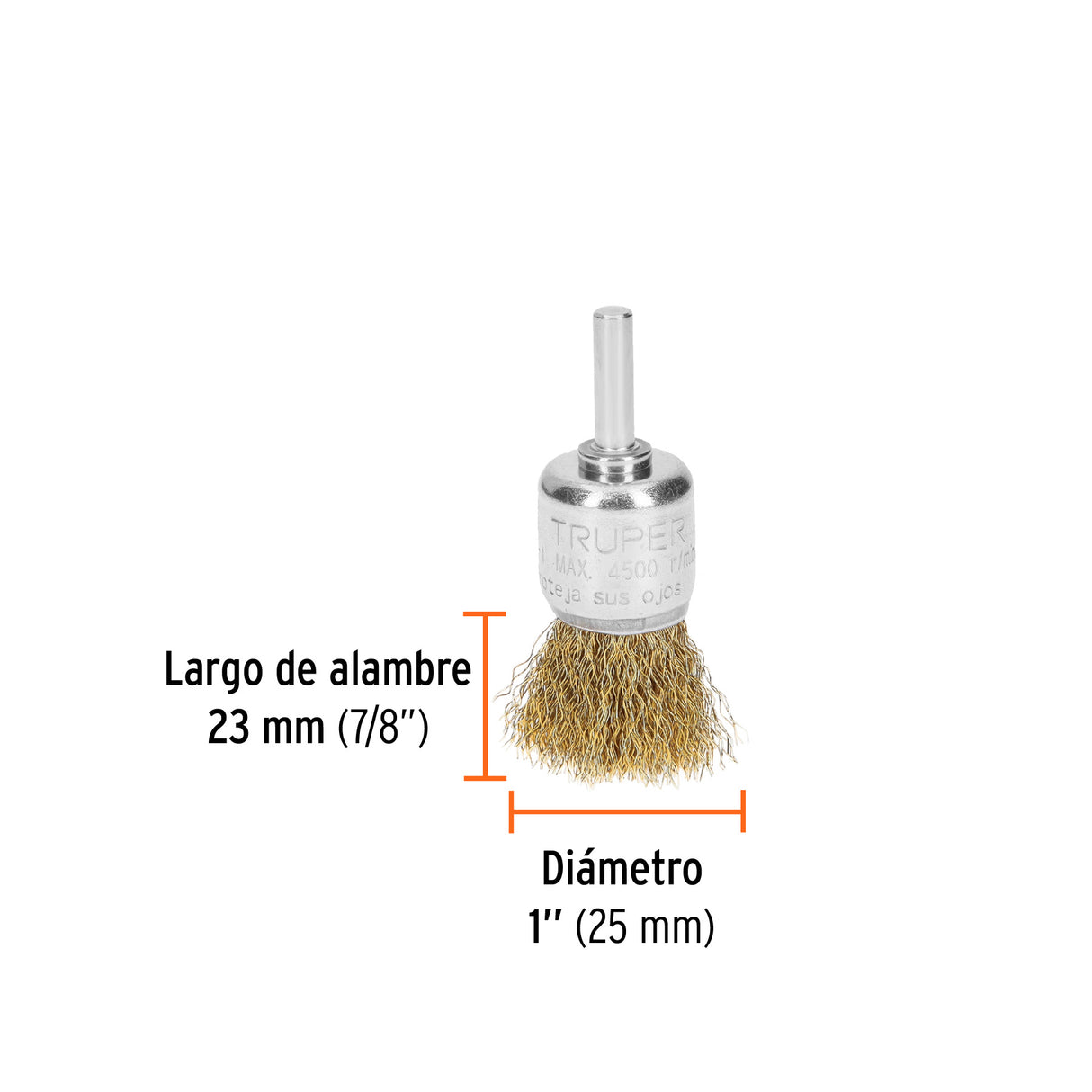 Carda de Copa 1' Alambre Grueso para Taladro, Truper