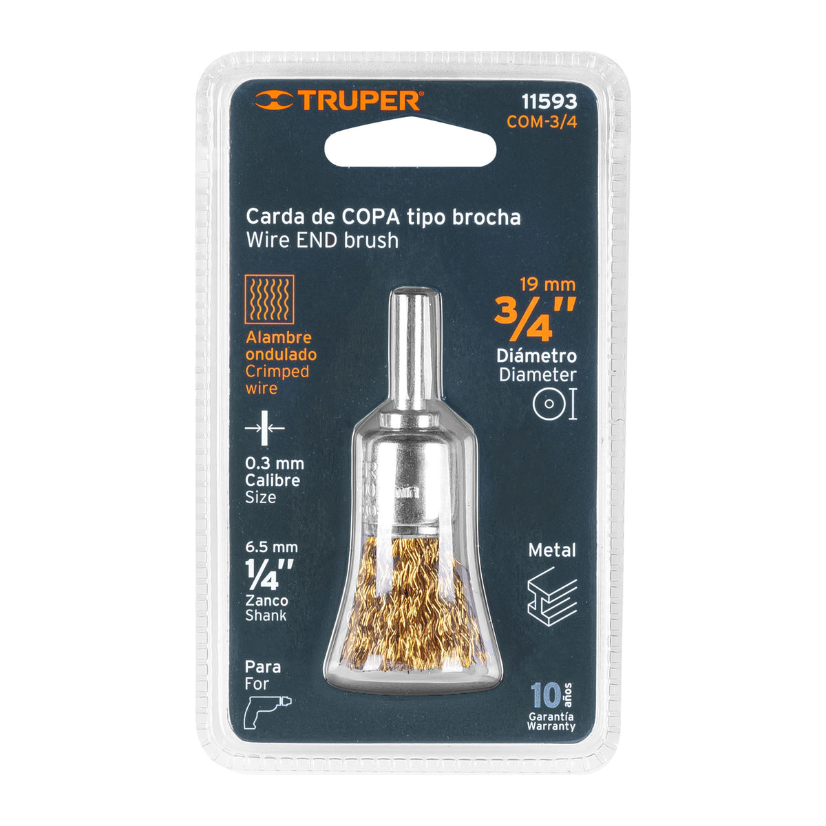 Carda de Copa 3/4' Alambre Grueso para Taladro, Truper
