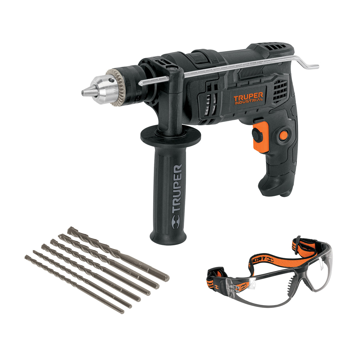 Combo Rotomartillo 1/2' 700 W, 6 Brocas y Lentes, Industrial
