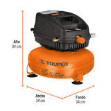 Compresor Libre de Aceite, 12 L, 1 HP, 127 V, Truper