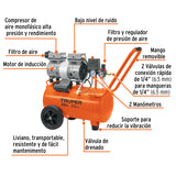Compresor de Aire, Silencioso Libre de Aceite, 25 L, 2 HP