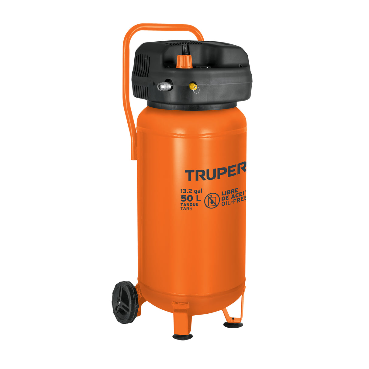 Compresor Libre de Aceite, 50 L, 3 HP, Vertical, 127 V, Truper