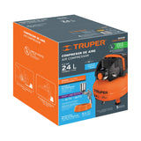 Kit Compresor Libre de Aceite 24 L, Manguera y Pistola, Truper