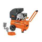 Kit Compresor Lub, 25 L, Manguera y Pistola Grav, 127 V, Truper