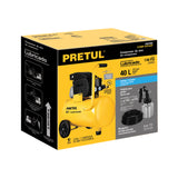 Kit Compresor Lub, 40 L, Manguera y Pistola Baja, 127 V, Pretul