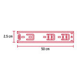 Bolsa con 2 Correderas Extensión 50 cm para Cajón, Ancho 2.5 cm