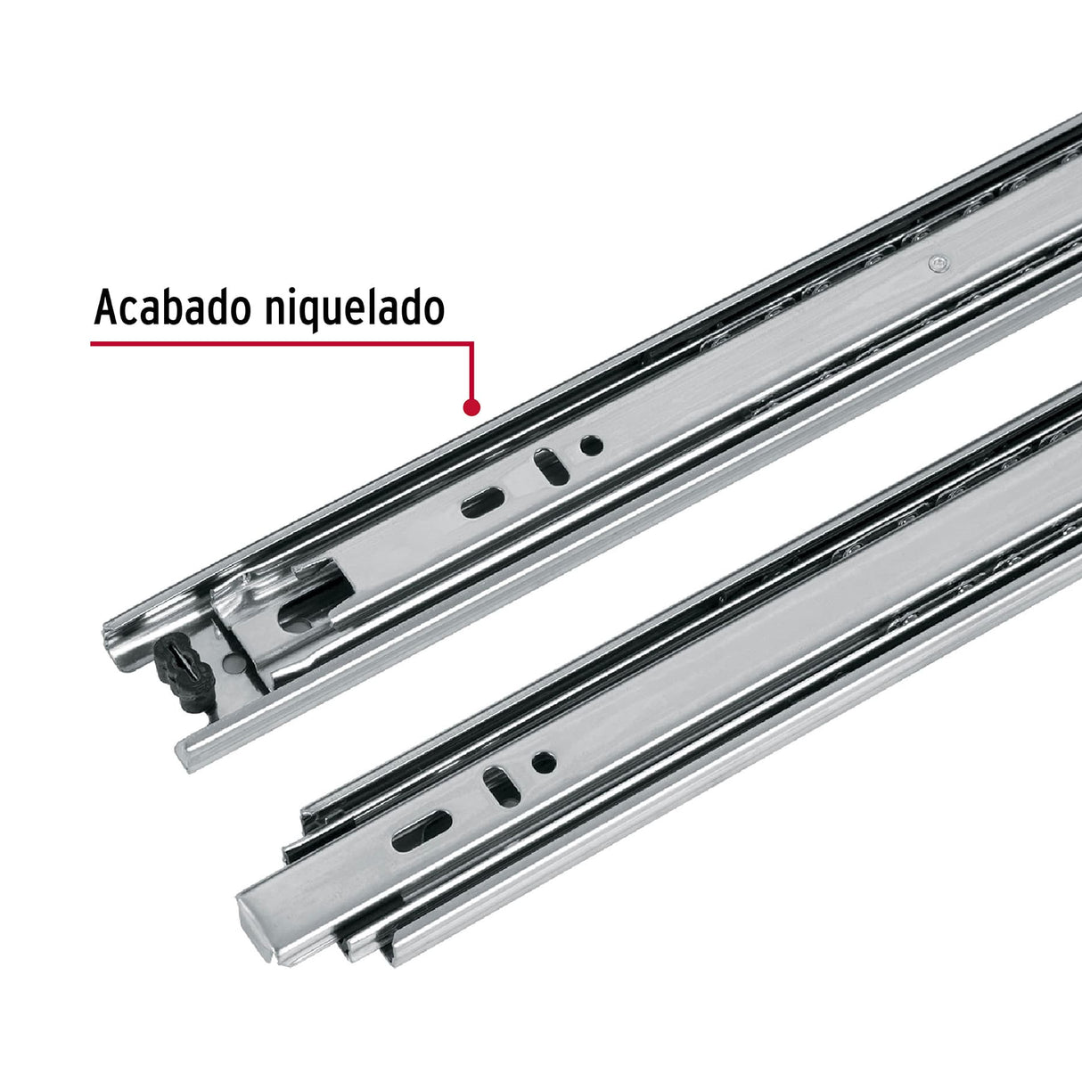 Bolsa con 2 Correderas Extensión 60 cm para Cajón, Ancho 3.5 cm