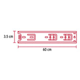 Bolsa con 2 Correderas Extensión 60 cm para Cajón, Ancho 3.5 cm
