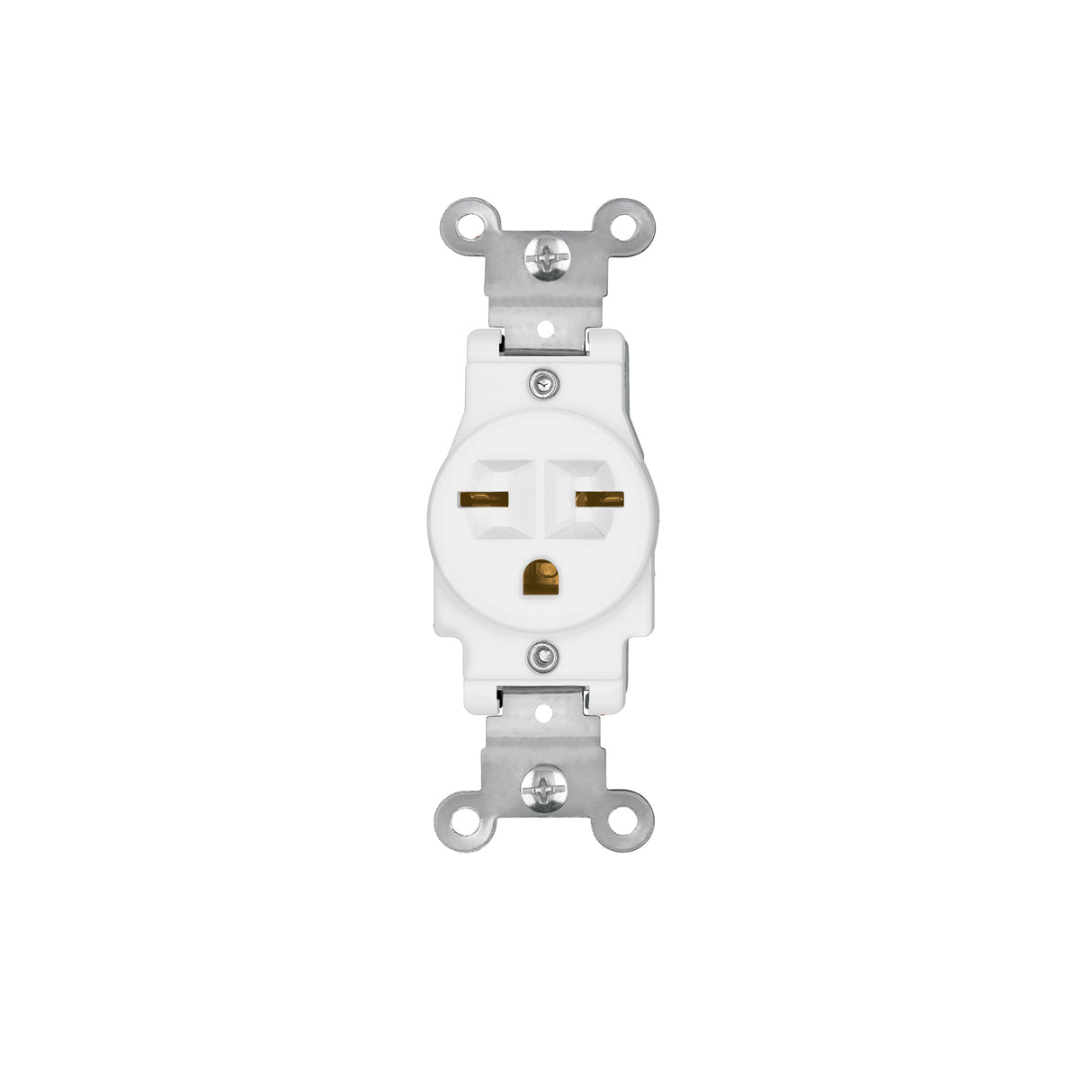 Contacto sencillo, cara de chino, Standard, blanco, Volteck