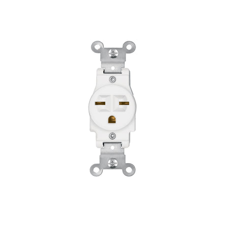 Contacto sencillo, cara de chino, Standard, blanco, Volteck