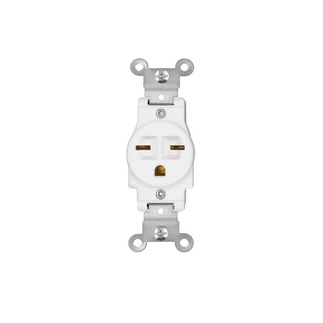 Contacto sencillo, cara de chino, Standard, blanco, Volteck