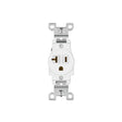 Contacto sencillo, 2 polos 3 hilos, 20 A, Standard, blanco