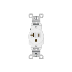 Contacto sencillo, 2 polos 3 hilos, 20 A, Standard, blanco