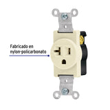 Contacto Sencillo, 2 Polos 3 Hilos, 20 a, Standard, Marfil