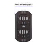 Contacto de Sobreponer Dúplex 2 Polos+ Tierra, Café, Volteck