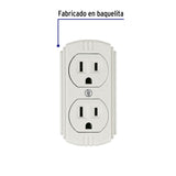 Contacto de Sobreponer Dúplex, 2 Polos+ Tierra, Baquelita