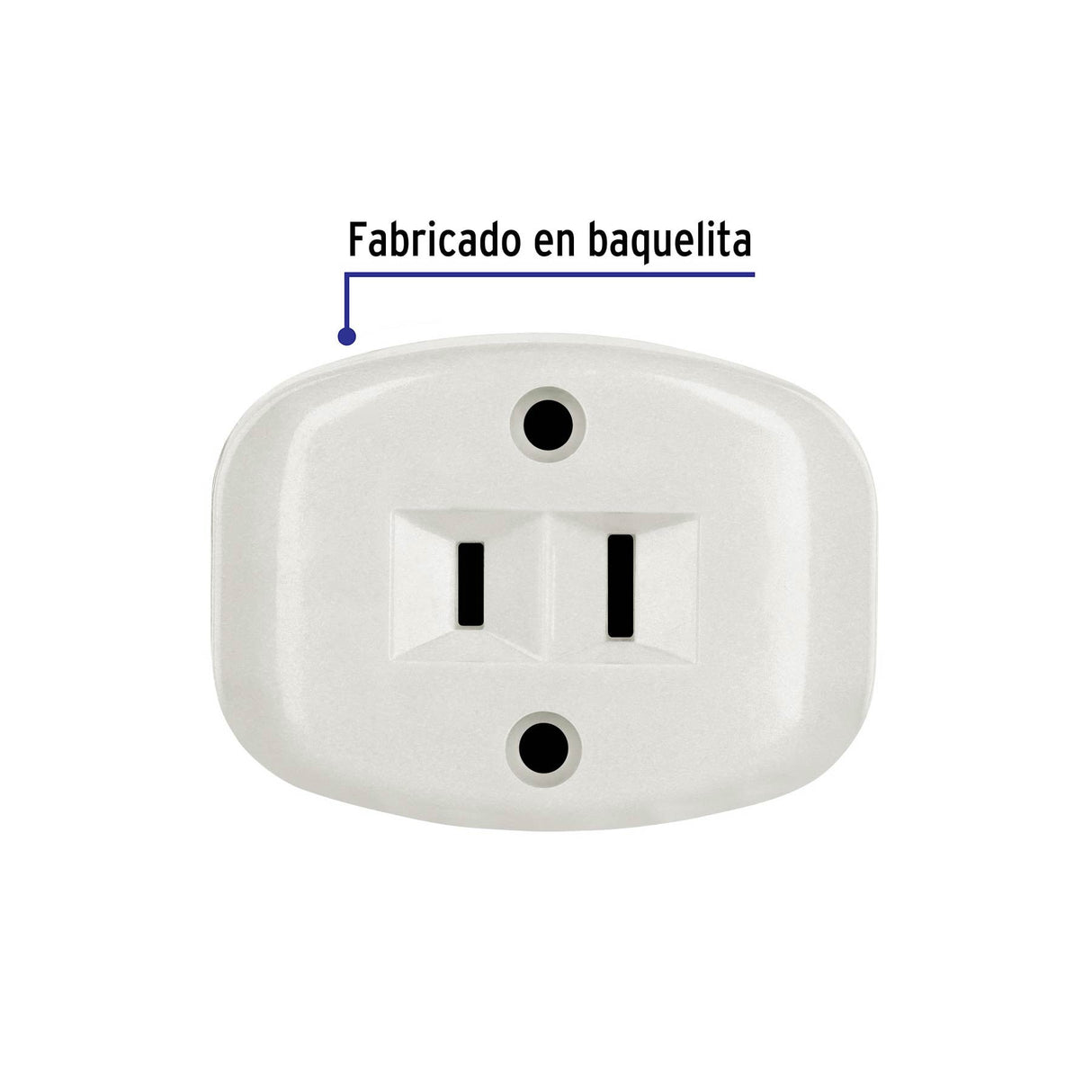 Contacto de Sobreponer Sencillo sin Tierra, Volteck