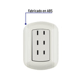 Contacto de Sobreponer Triple sin Tierra, Volteck