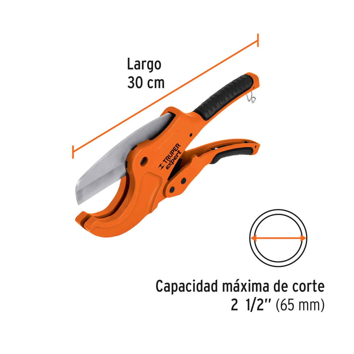 Cortador de Tubo de Plástico, Corte 2-1/2' (65 mm), Expert