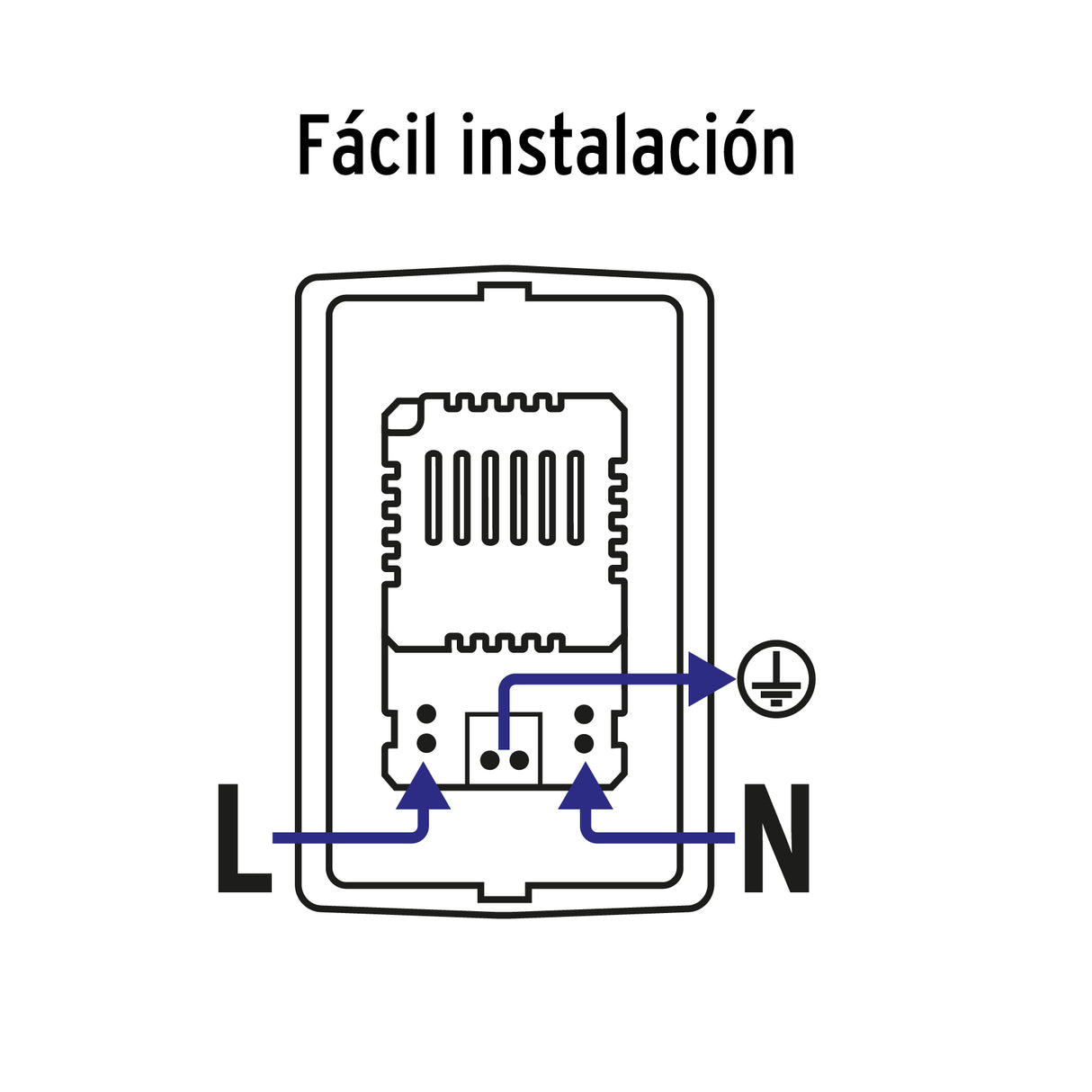 Contacto Aterrizado + 2 Puertos USB, Blanco, Línea Italiana