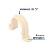 Abrazadera Tipo 'U' de CPVC de 3/4', Foset