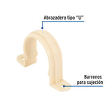 Abrazadera Tipo 'U' de CPVC de 1-1/4', Foset
