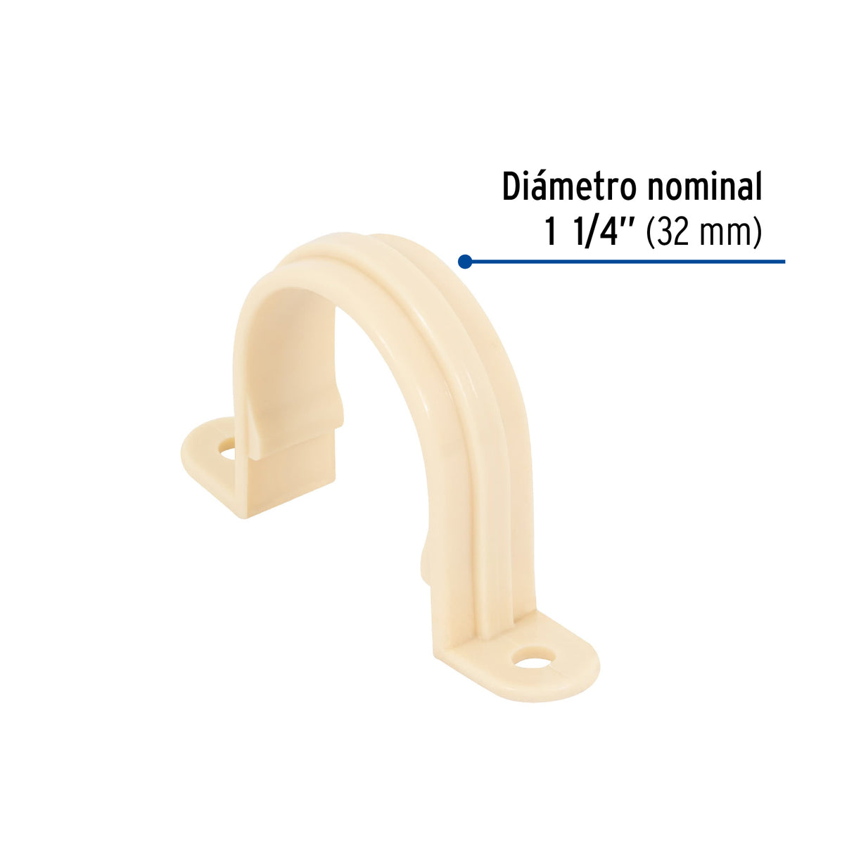 Abrazadera Tipo 'U' de CPVC de 1-1/4', Foset