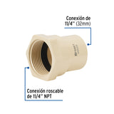 Conector Hembra CPVC 1-1/4', Foset