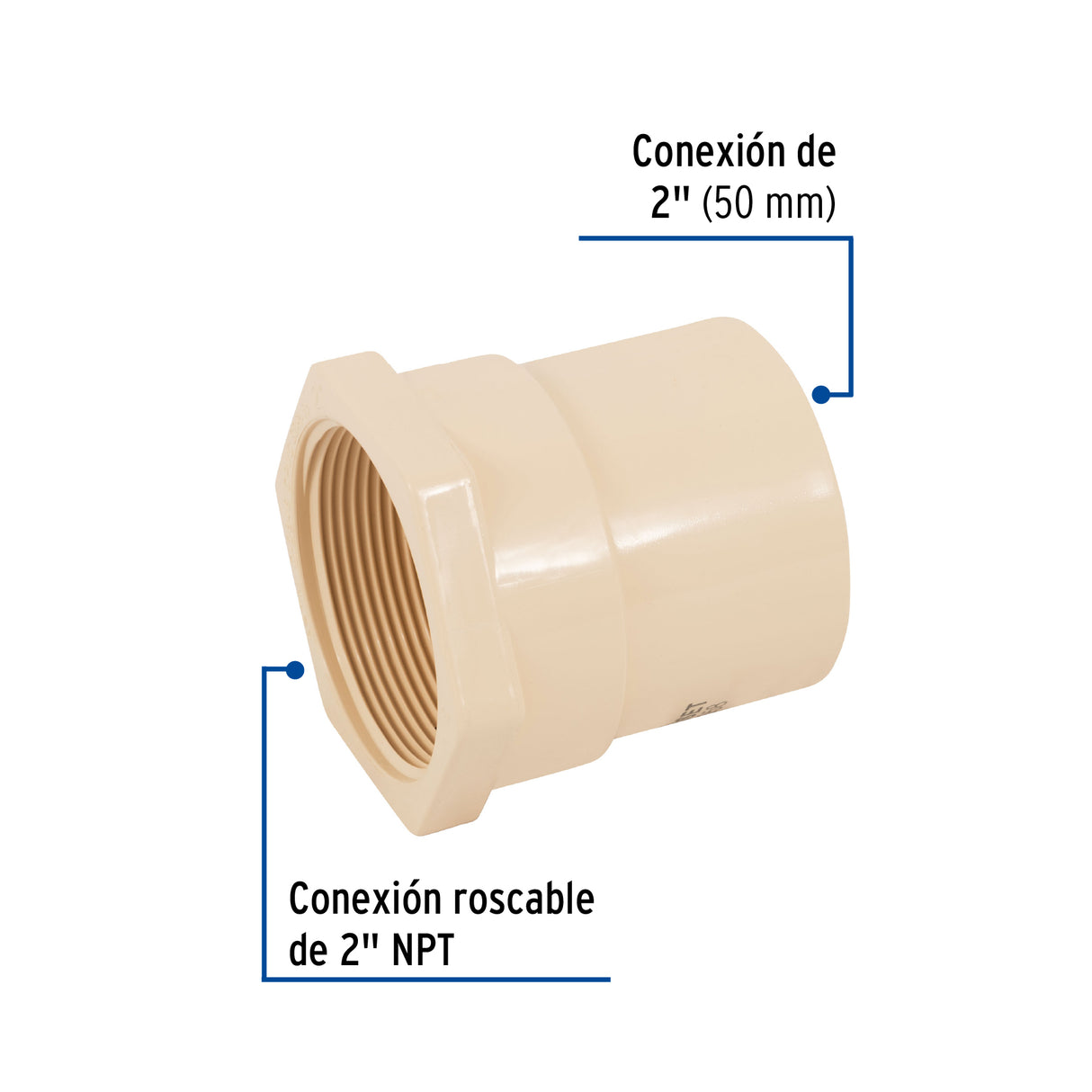 Conector Hembra CPVC 2', Foset