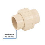 Tuerca Unión Lisa de CPVC 1-1/4', Foset