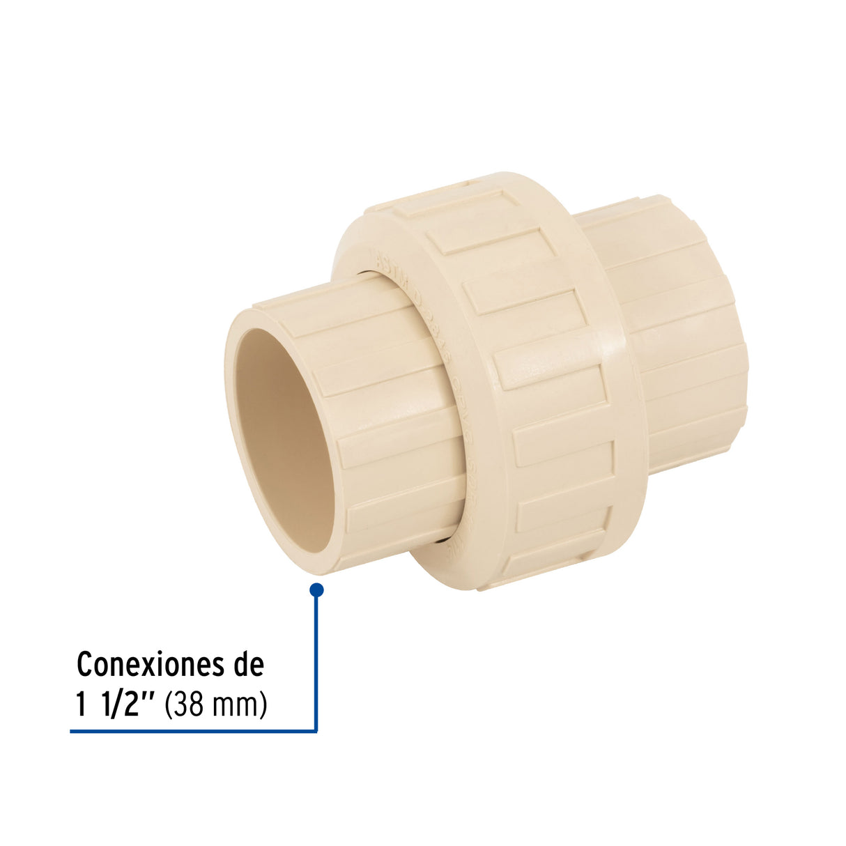 Tuerca Unión Lisa de CPVC 1-1/2', Foset