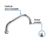 Cuello Largo para Mezcladora de Lavabo, Cromo, Basic