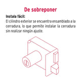 Cerradura Sobreponer Der Instala-fácil, Blíster, Basic