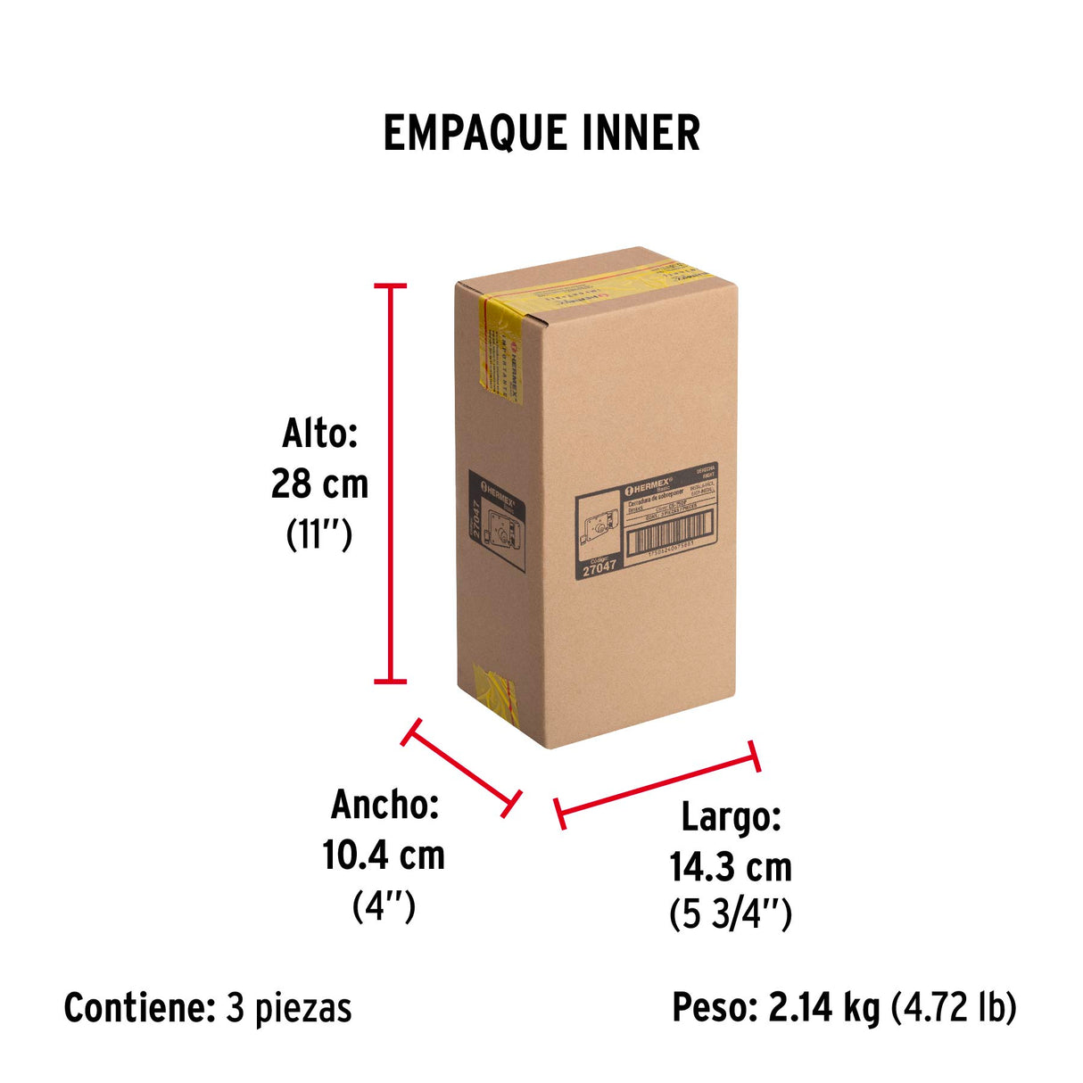 Cerradura Sobreponer Der Instala-fácil, Caja, Hermex Basic